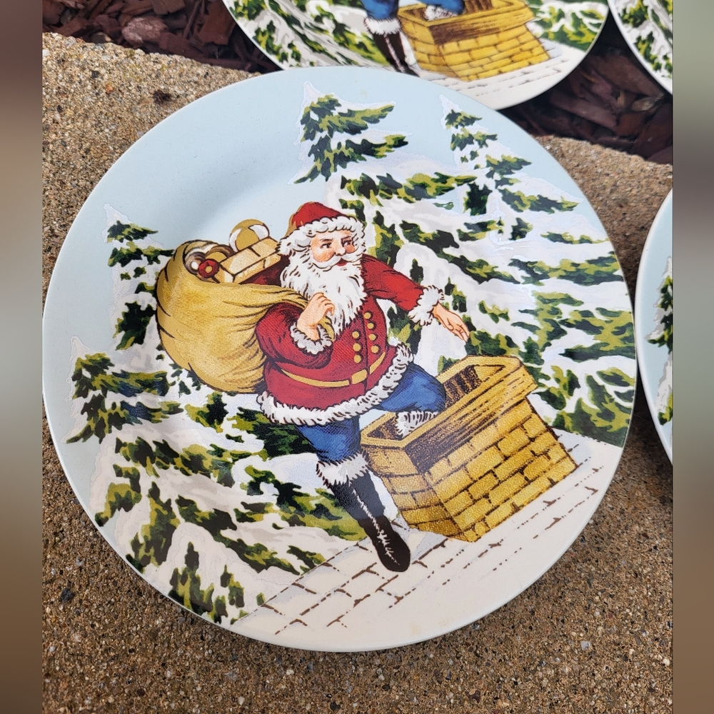 Vtg Williams Sonoma Santa Chimney Set 5. Measurement: 7 inches